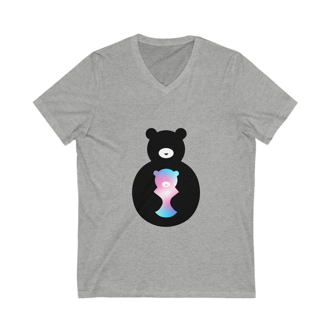 Trans Bear Logo V-Neck T-shirt