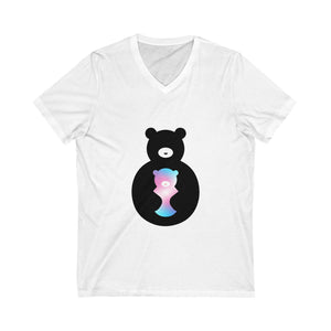 Trans Bear Logo V-Neck T-shirt