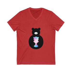 Trans Bear Logo V-Neck T-shirt