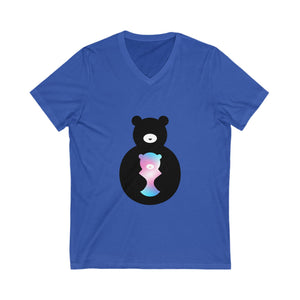 Trans Bear Logo V-Neck T-shirt