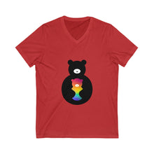 Load image into Gallery viewer, Bear Logo V-Neck T-shirt