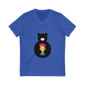 Bear Logo V-Neck T-shirt
