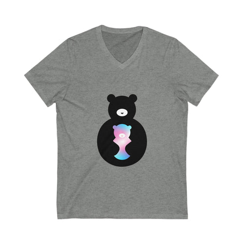 Trans Bear Logo V-Neck T-shirt