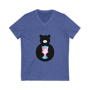 Trans Bear Logo V-Neck T-shirt
