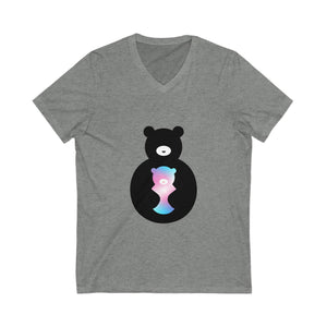 Trans Bear Logo V-Neck T-shirt
