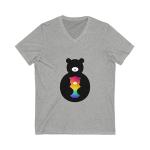 Bear Logo V-Neck T-shirt