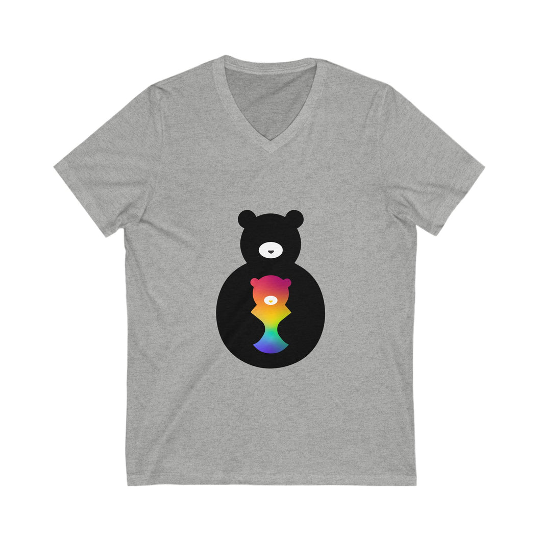 Bear Logo V-Neck T-shirt