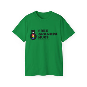 Free Grandpa Hugs Logo Tee