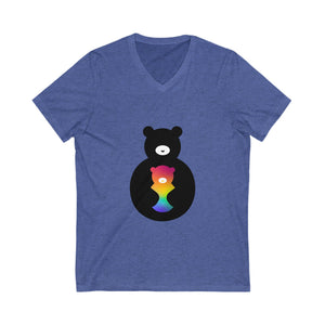 Bear Logo V-Neck T-shirt