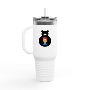 Insulated Travel Mug, 40oz Rainbow Logo