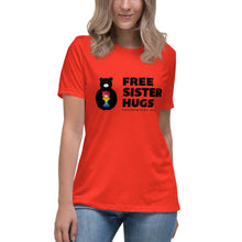 Load image into Gallery viewer, Free Sister Hugs Logo Women&#39;s Relaxed T-Shirt